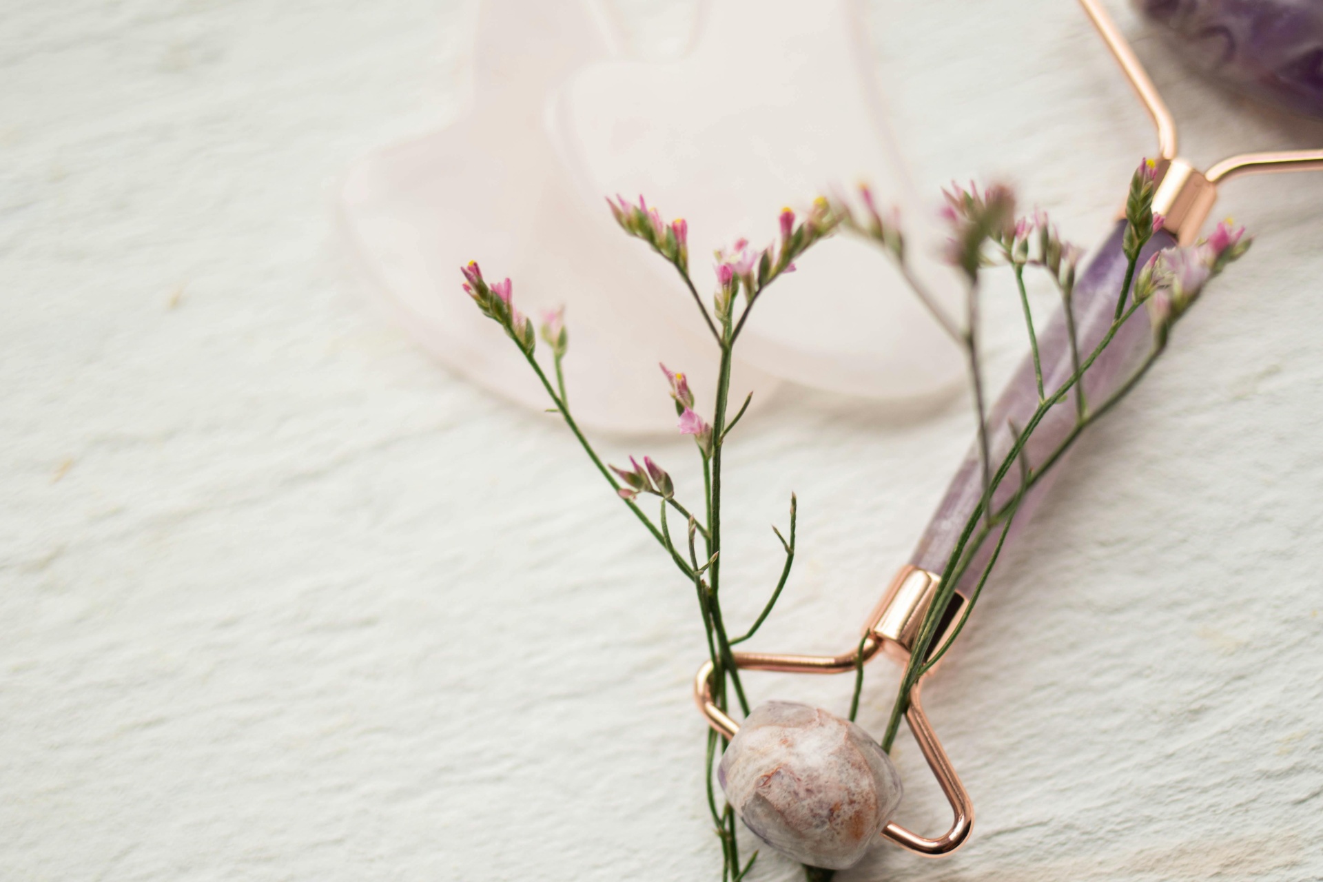 Jade rollers and skincare products