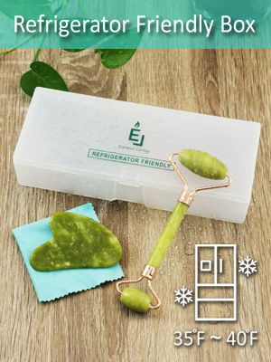 Skincare travel kit with jade roller and mini products