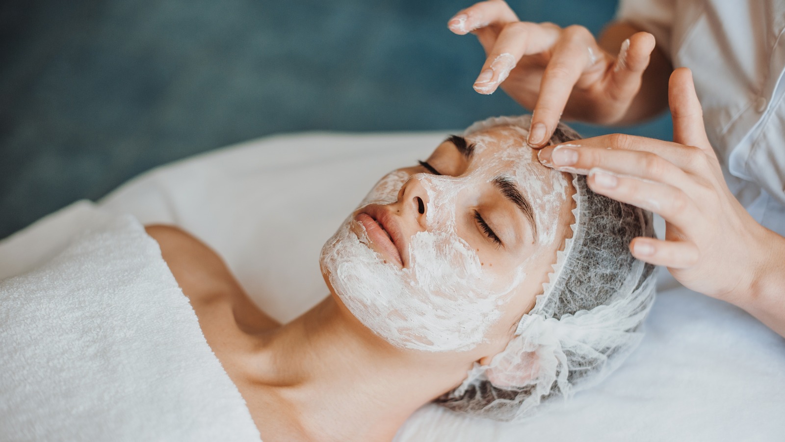 Sensitive facial skin with mild redness