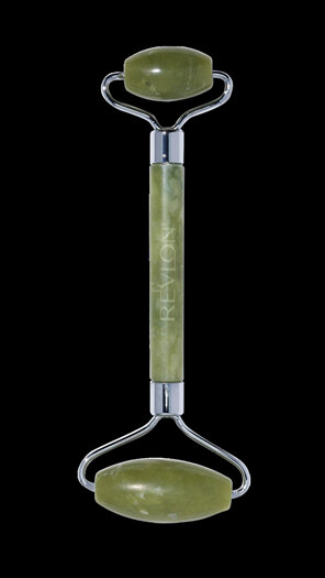 Skincare fridge with jade roller and serums