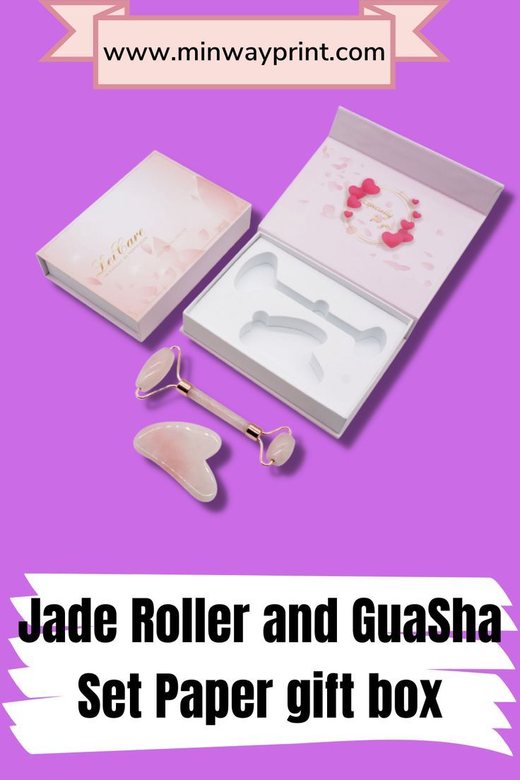 Jade roller gift box with a handwritten card
