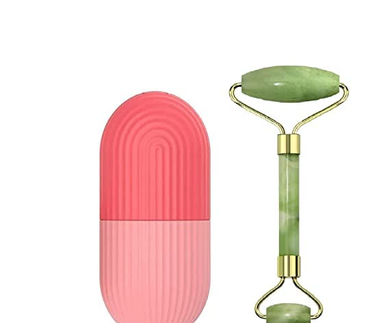 jade roller and ice roller side by side