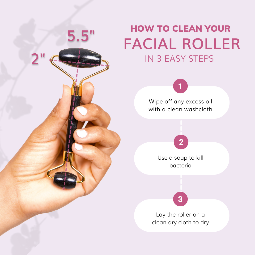 cleaning jade roller with cloth
