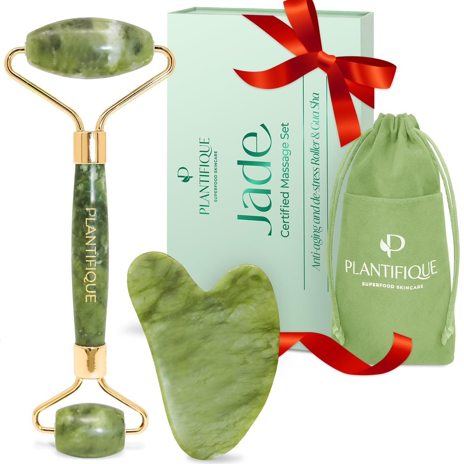 jade roller beauty product set