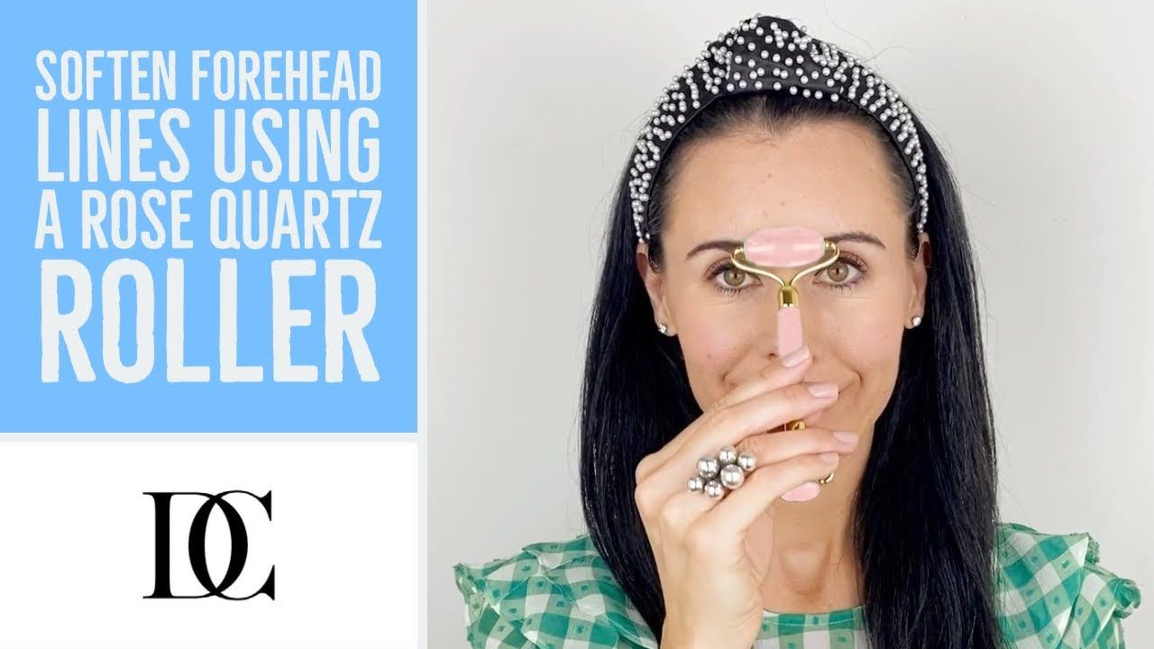 face roller on forehead lines