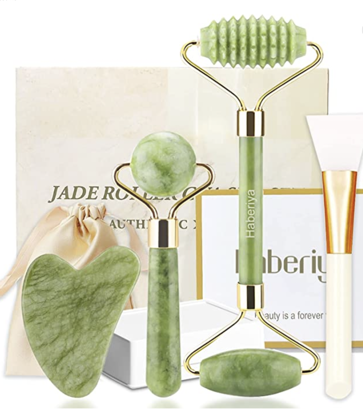 jade roller set with pouch