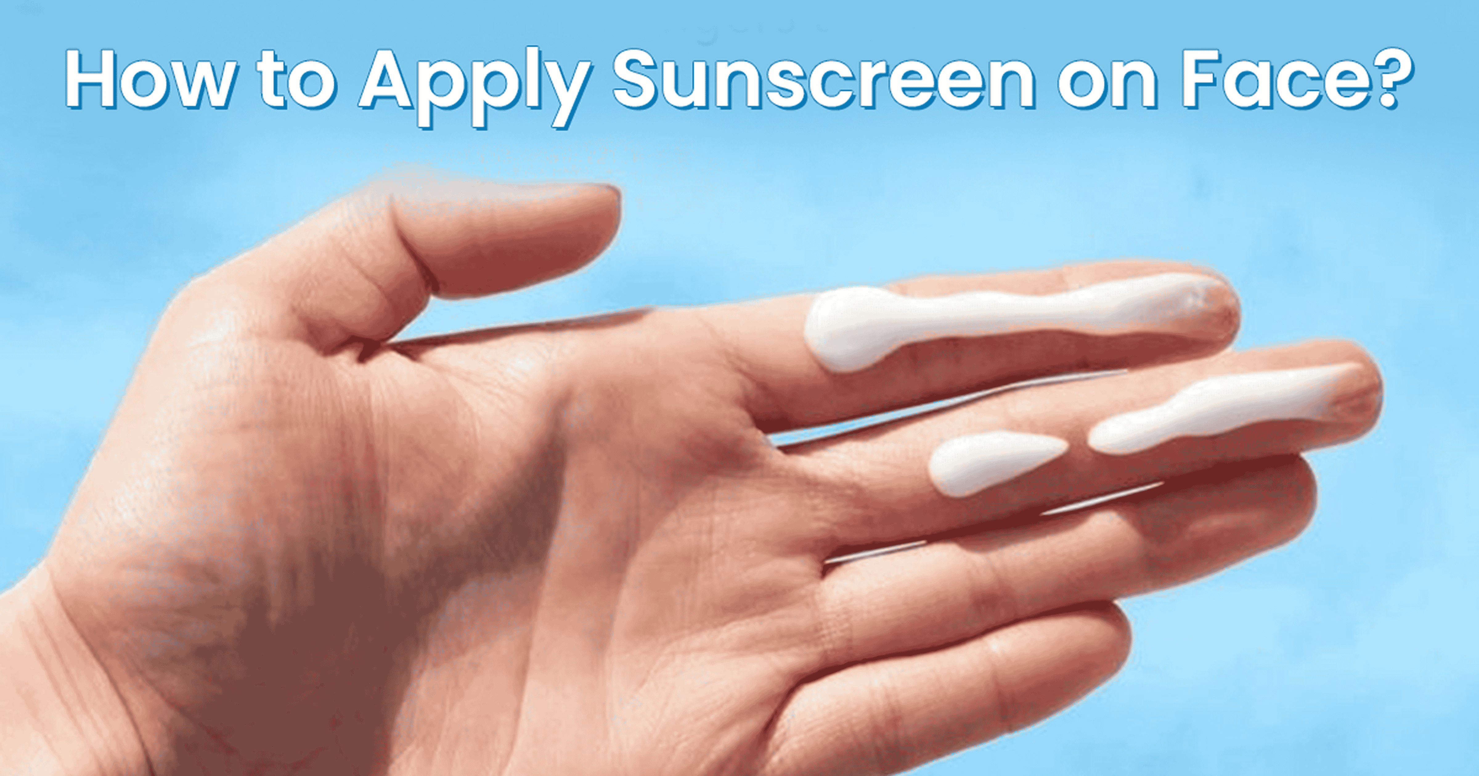 sunscreen on face